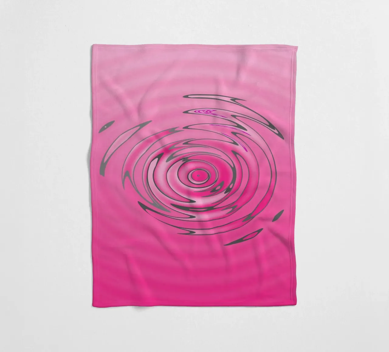 Abstract pink wave-like pattern fleece blanket by Something for you