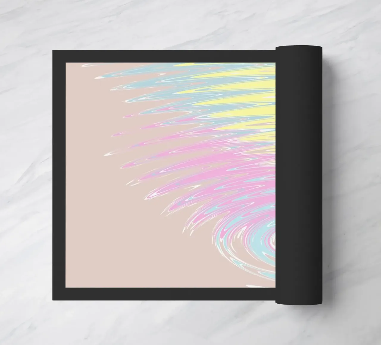 Abstract pastel-coloured wave pattern doormat by Something for you