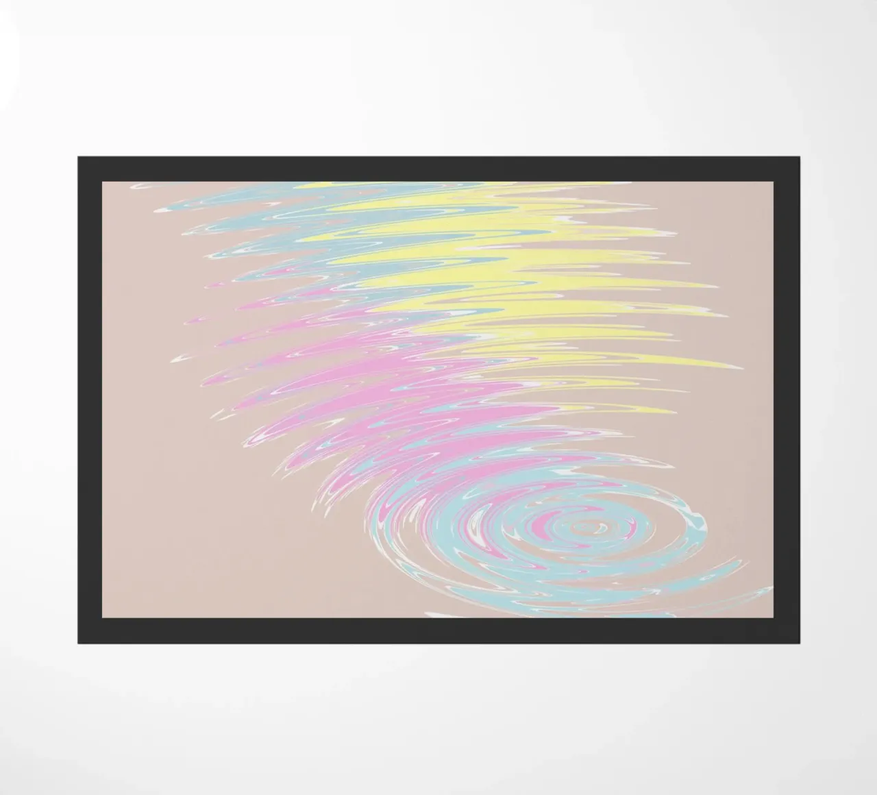 Abstract pastel-coloured wave pattern doormat by Something for you