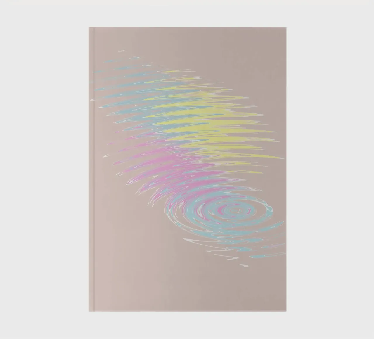 Abstract pastel-coloured wave pattern notebook by Something for you