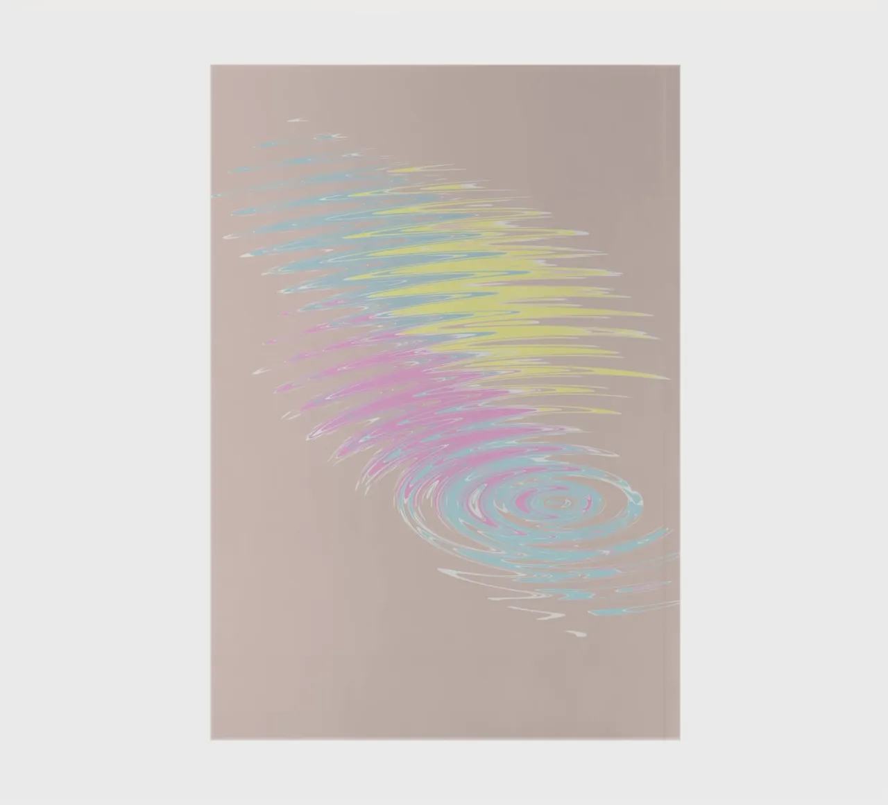 Abstract pastel-coloured wave pattern notebook by Something for you