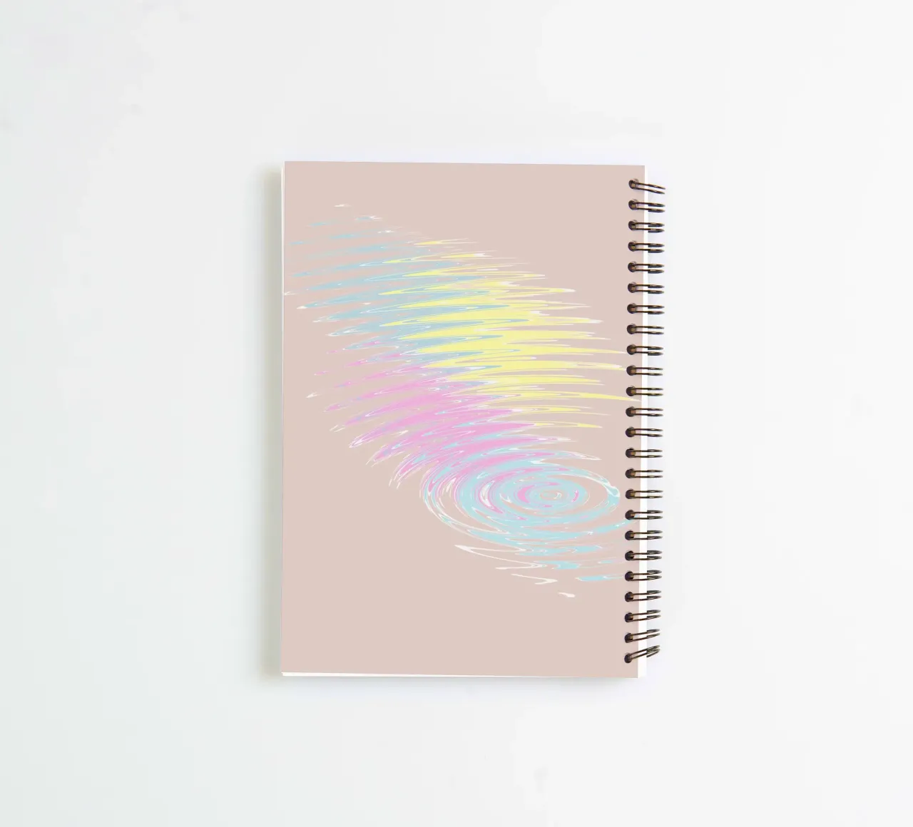 Abstract pastel-coloured wave pattern spiral notebook by Something for you