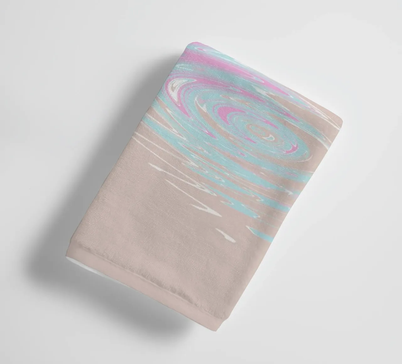Abstract pastel-coloured wave pattern towel by Something for you