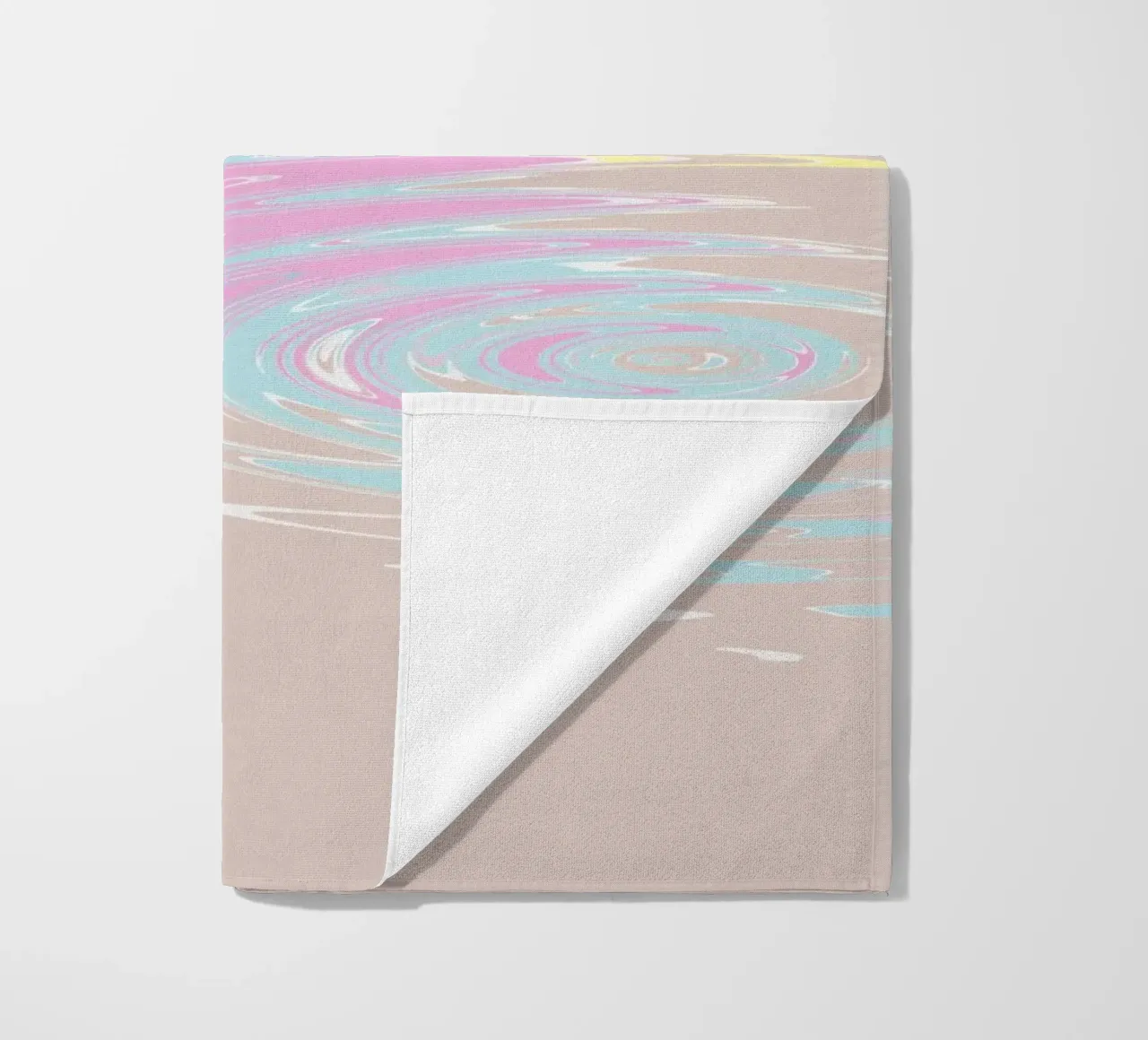 Abstract pastel-coloured wave pattern beach towel by Something for you