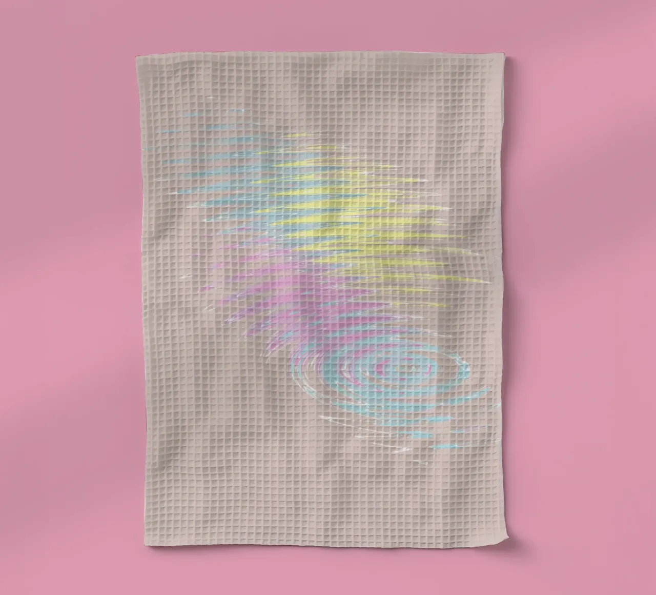 Motif abstrait de vagues de couleur pastel torchon de Something for you