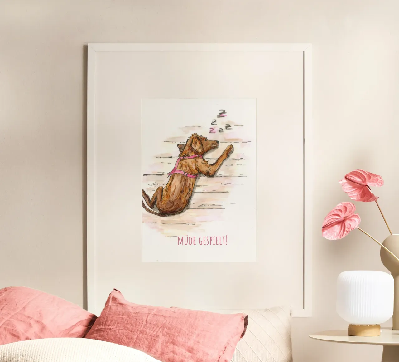 Dog played tired poster by MutMalerin