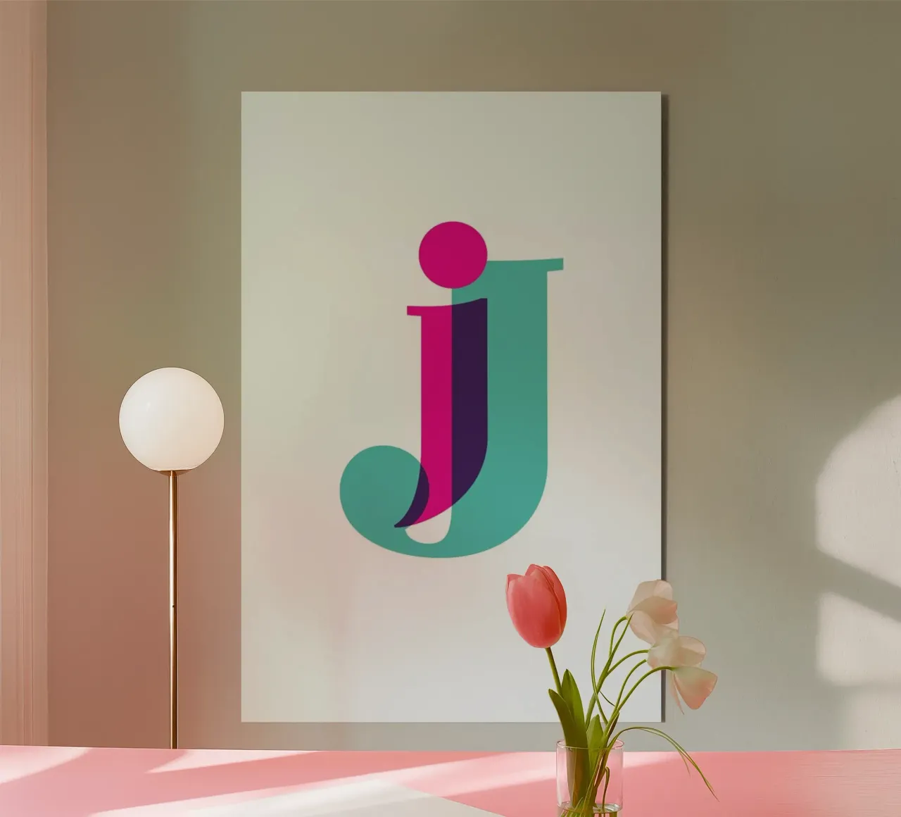 Magenta/Mint J alluminio dibond da Studio One