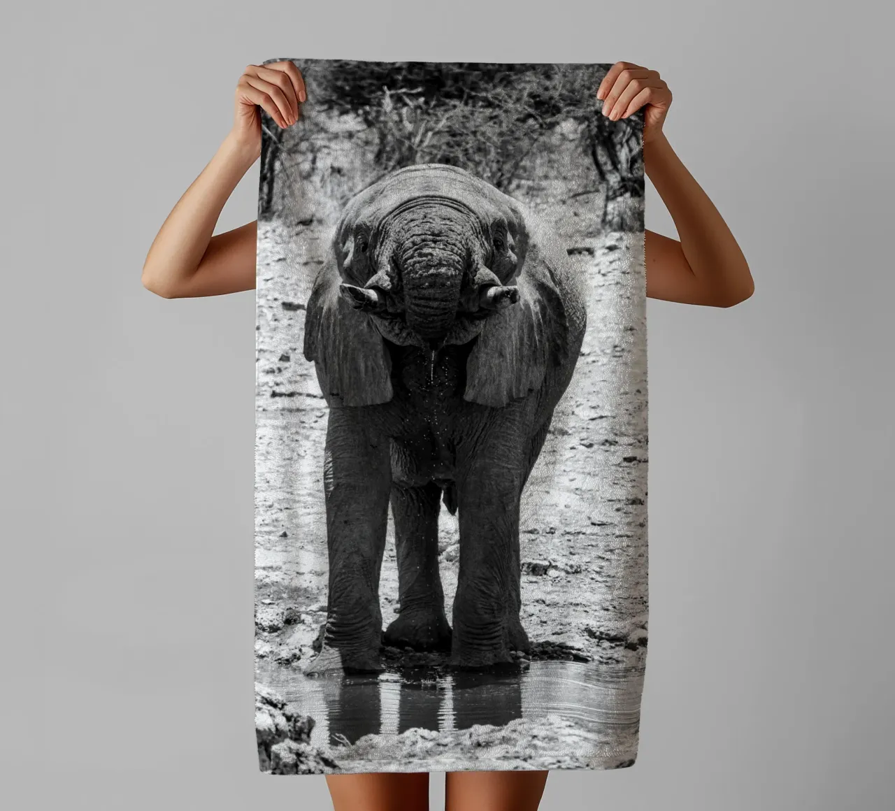 Namibian Elephant asciugamano da bagno da FarbFunken