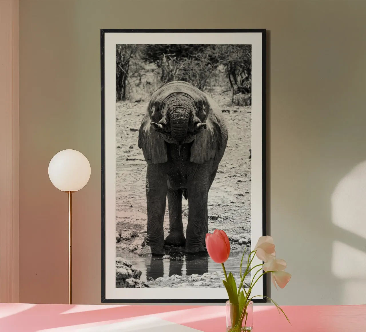 Namibian Elephant carta hahnemühle da FarbFunken