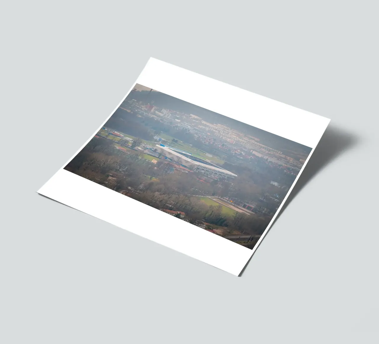Ad Hoc Arena at the Ernst-Abbe-Sportfeld in Jena in the fog sticker sheet by Marcus Beckert | Fotografie