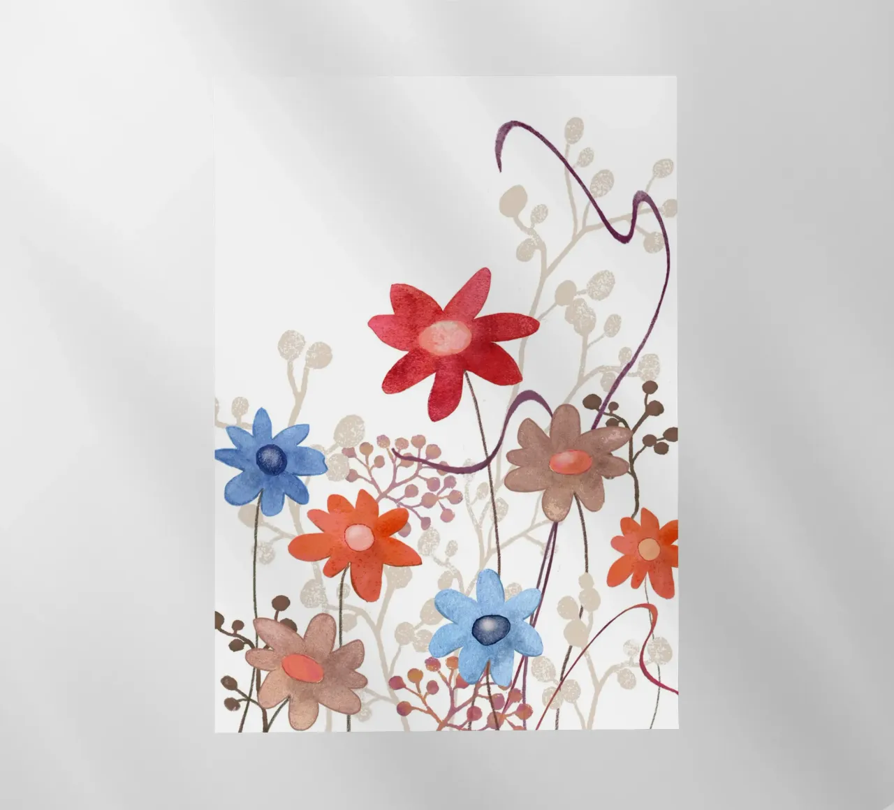 Blumen in rot, blau, braun pellicola backlit da Farbwelten