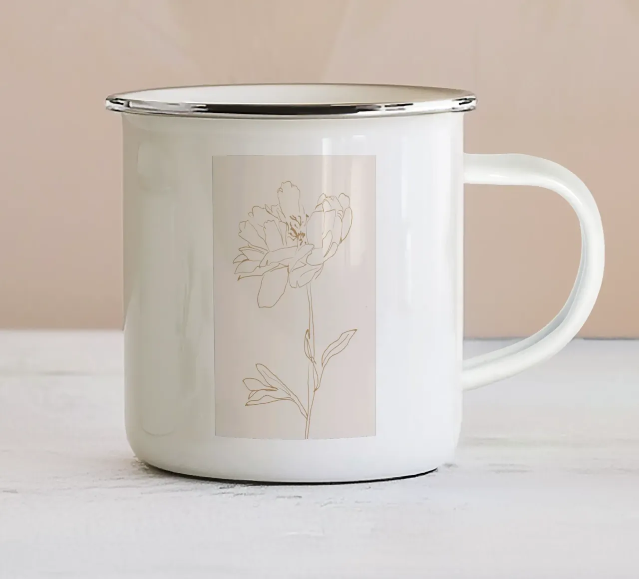 Linea d'arte floreale 10 tazza in smalto da LeaDArt