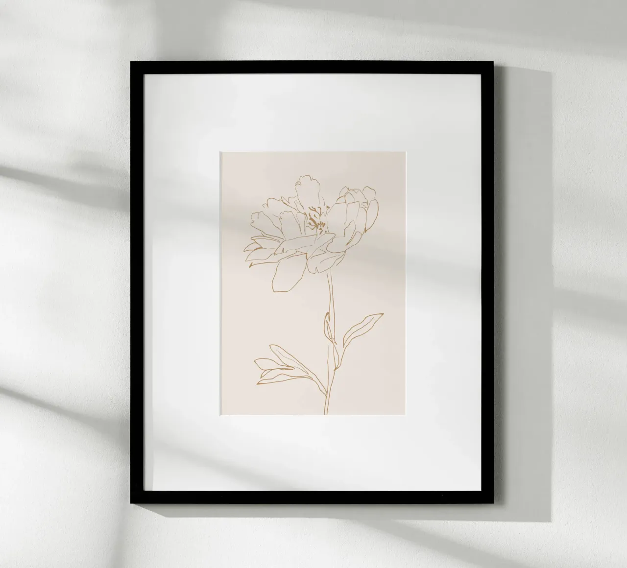 Dessin au trait de fleurs 10 poster de LeaDArt