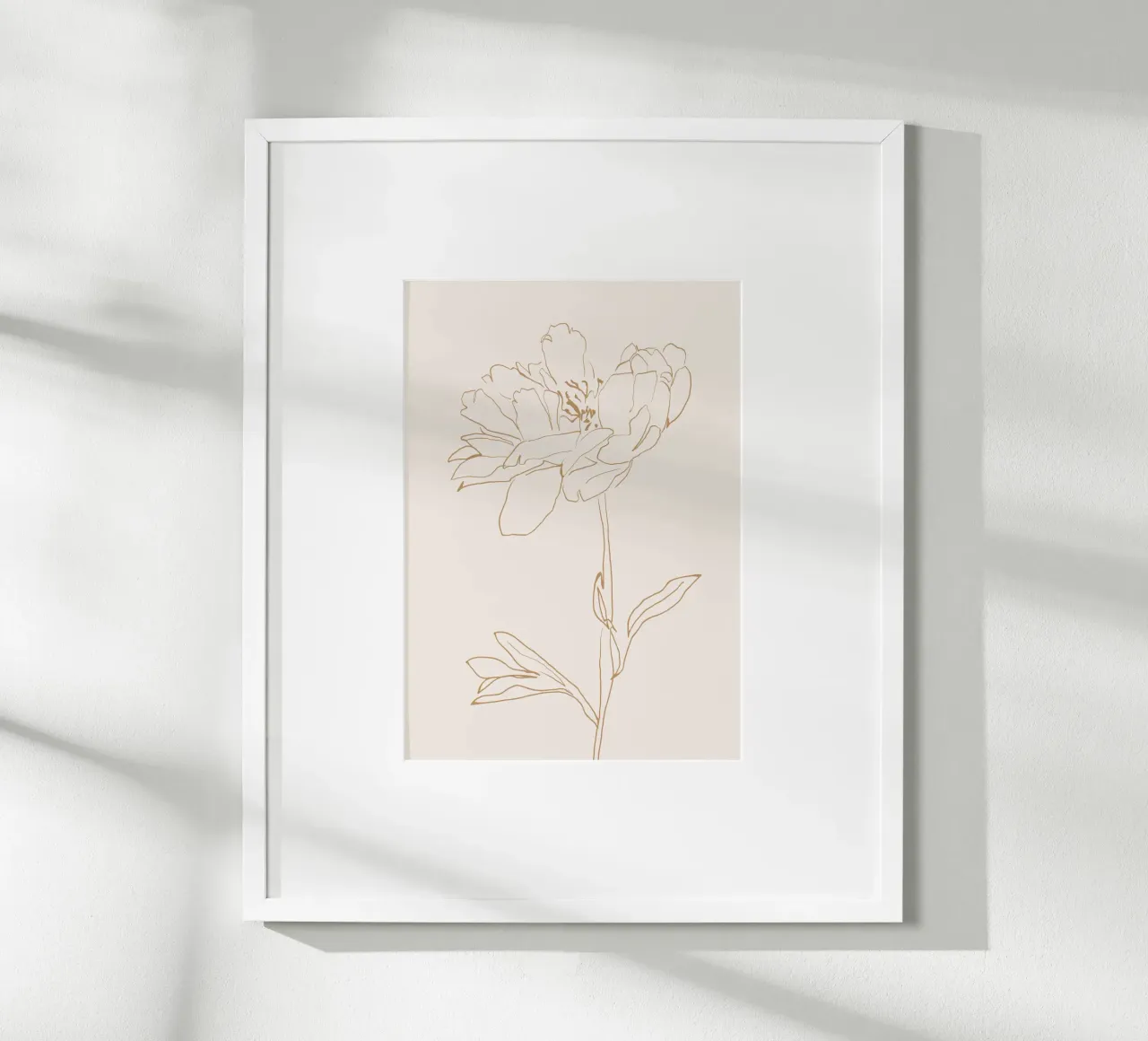 Dessin au trait de fleurs 10 poster de LeaDArt