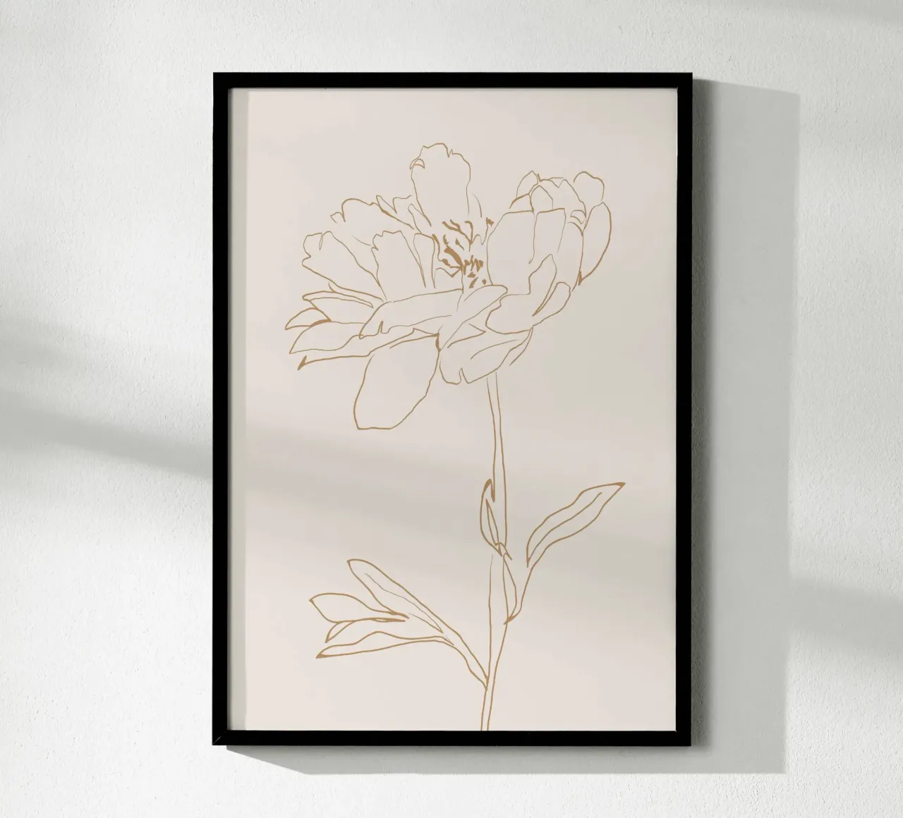 Dessin au trait de fleurs 10 poster de LeaDArt