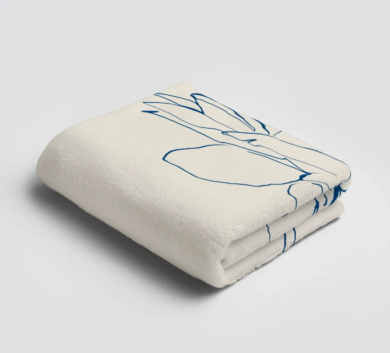 Flower Line Art 11 towel by LeaDArt