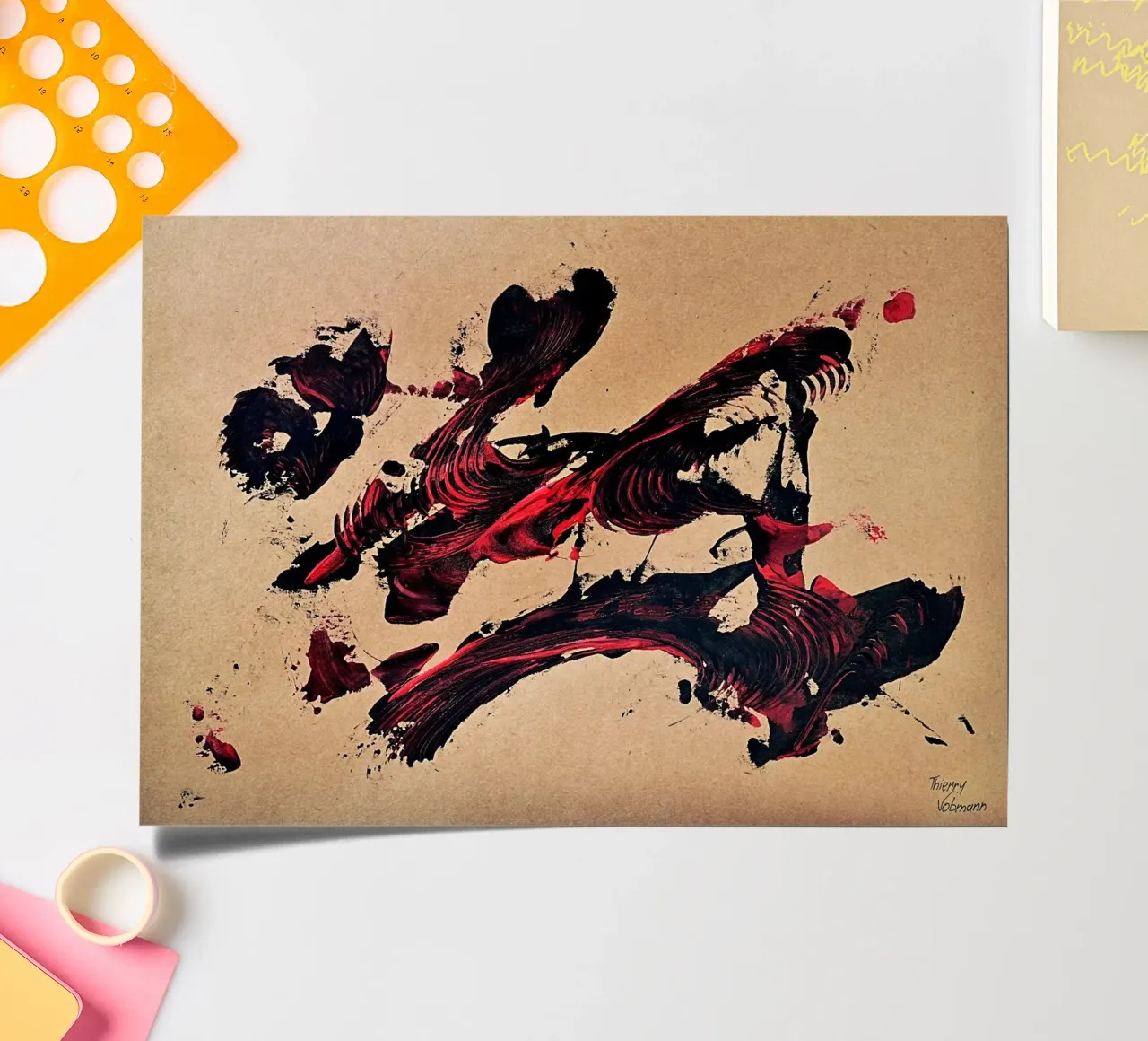 NATURAL STYLE 50 Stickerbogen von Thierry Vobmann Abstract painting