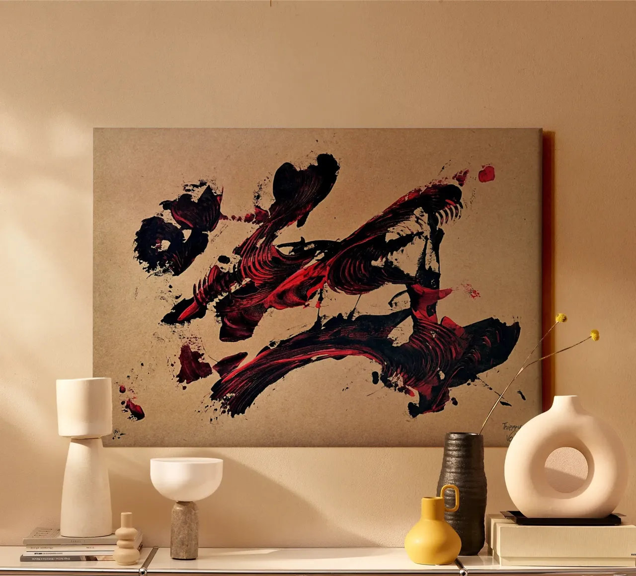 NATURAL STYLE 50 tela con Cornice a cassetta da Thierry Vobmann Abstract painting