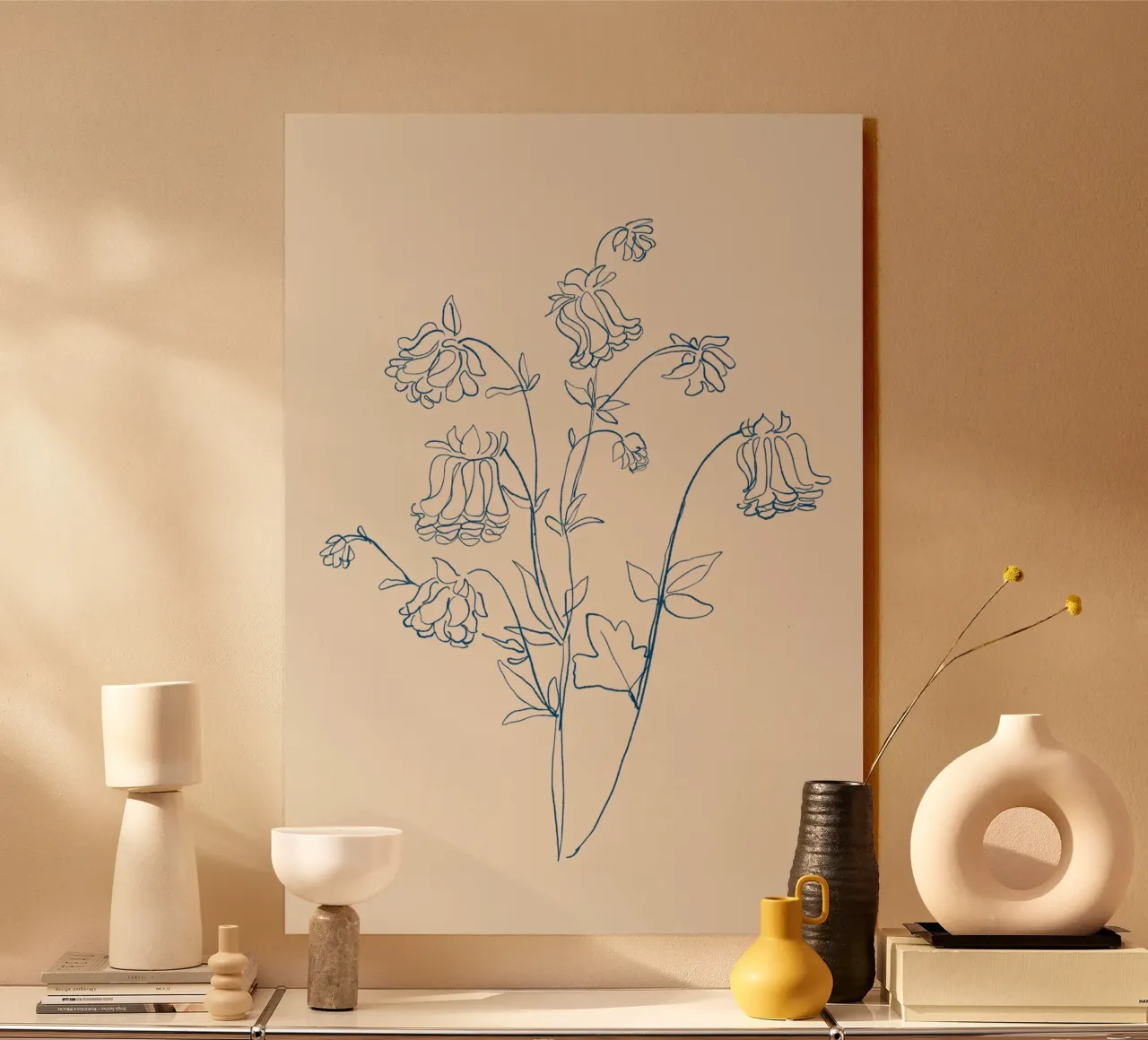 Linea d'arte floreale 12 alluminio dibond da LeaDArt