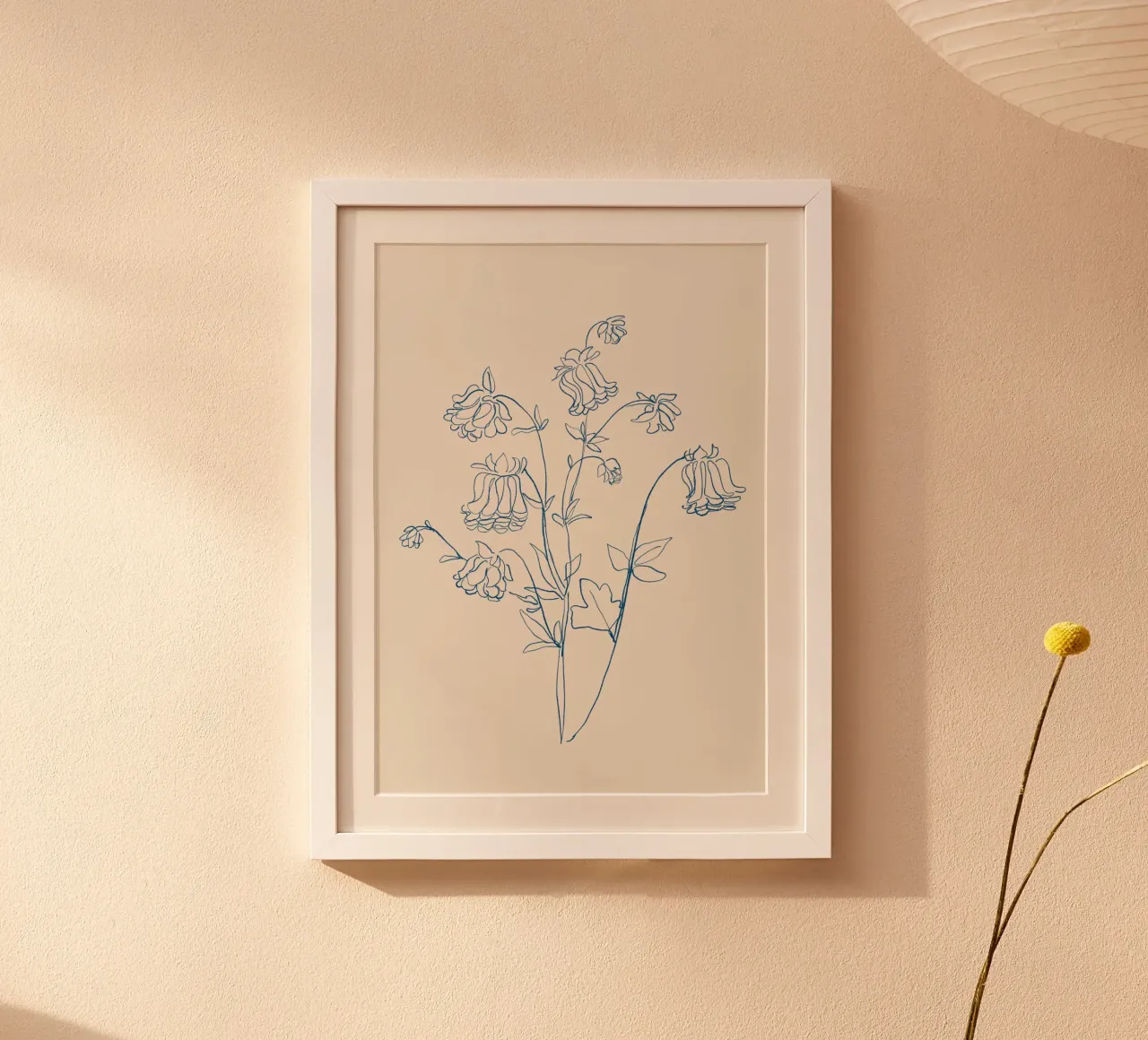Dessin au trait de fleurs 12 poster de LeaDArt