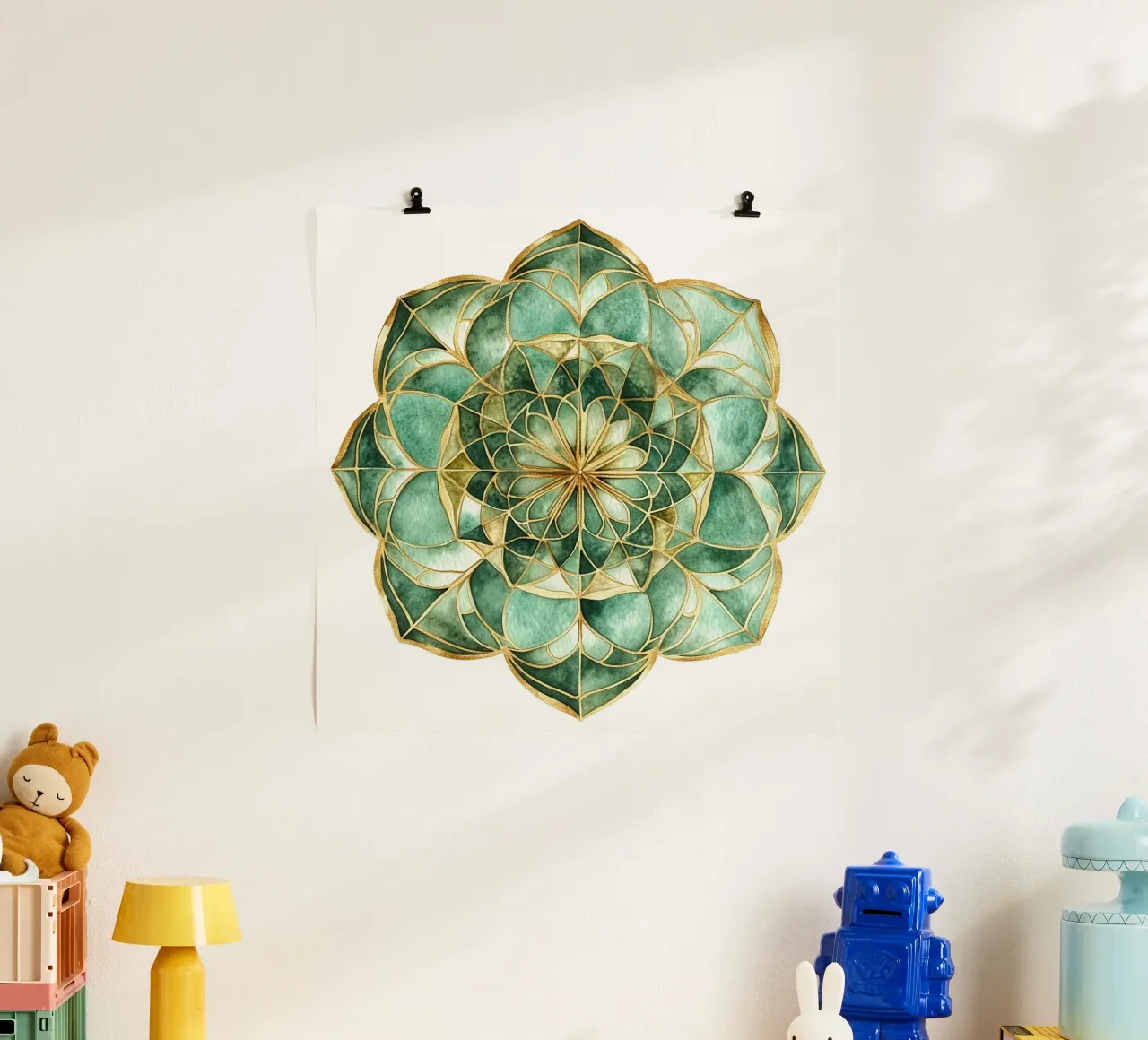Mandala di salvia acquerellato carta hahnemühle da Spiritual Touch