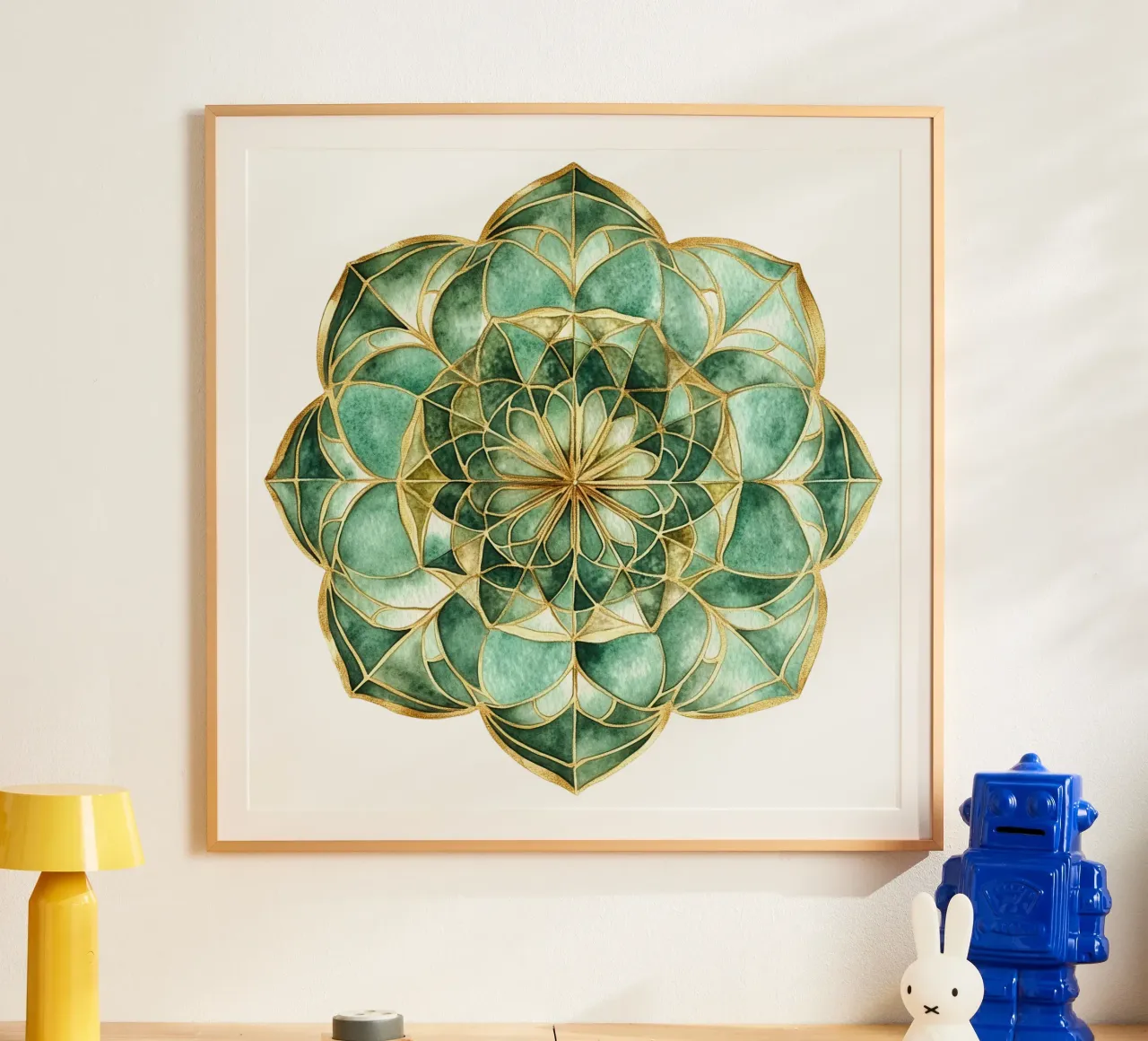 Mandala di salvia acquerellato carta hahnemühle da Spiritual Touch