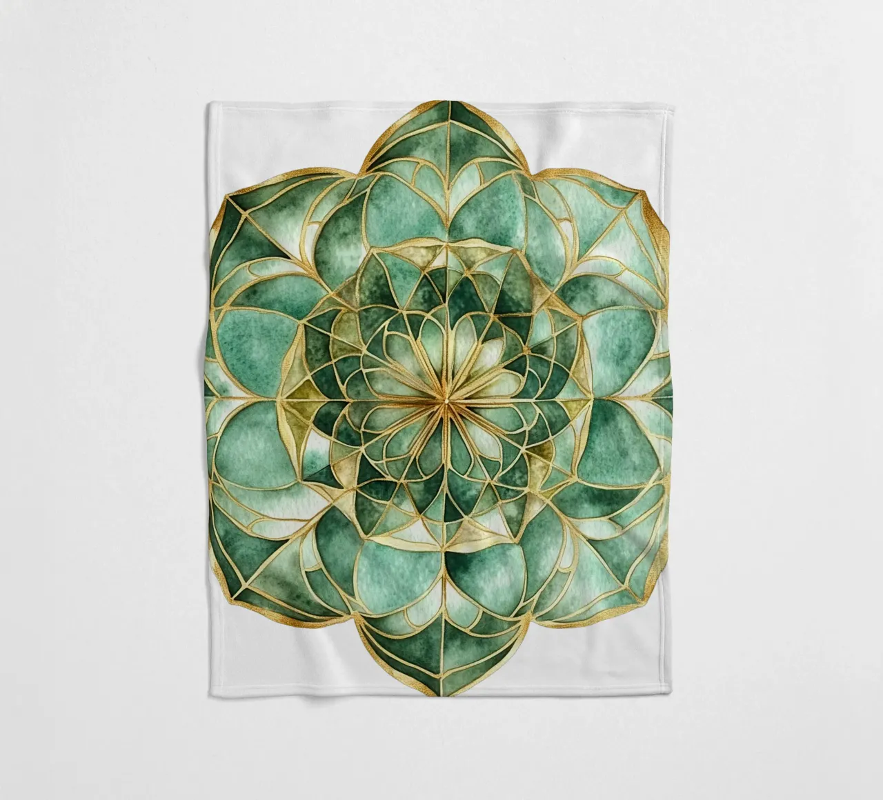 Mandala di salvia acquerellato coperta in pile da Spiritual Touch