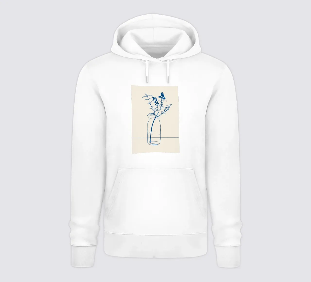 Dessin au trait de fleurs 14 sweat à capuche de LeaDArt