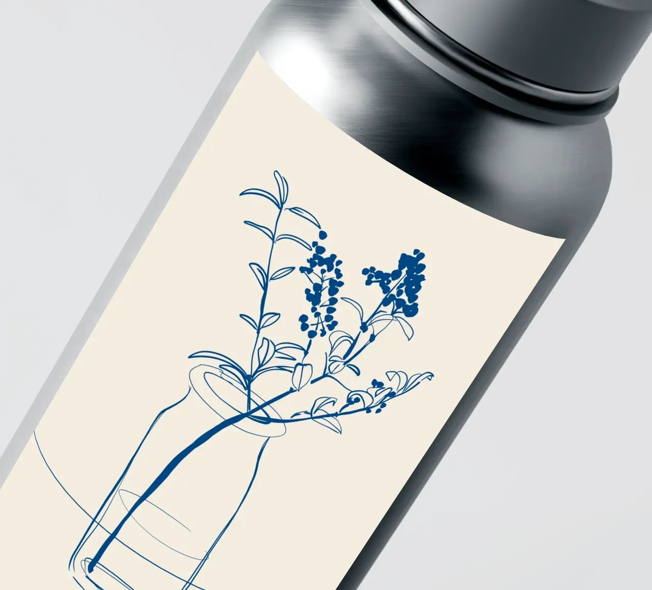 Blumen-Linienkunst 14 Sticker von LeaDArt