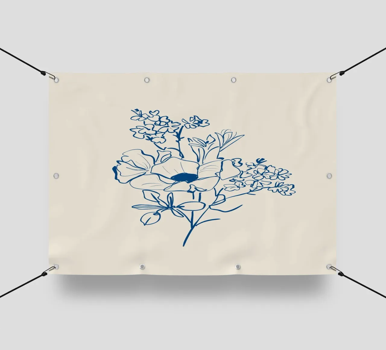 Linea d'arte floreale 15 telo in pvc da LeaDArt