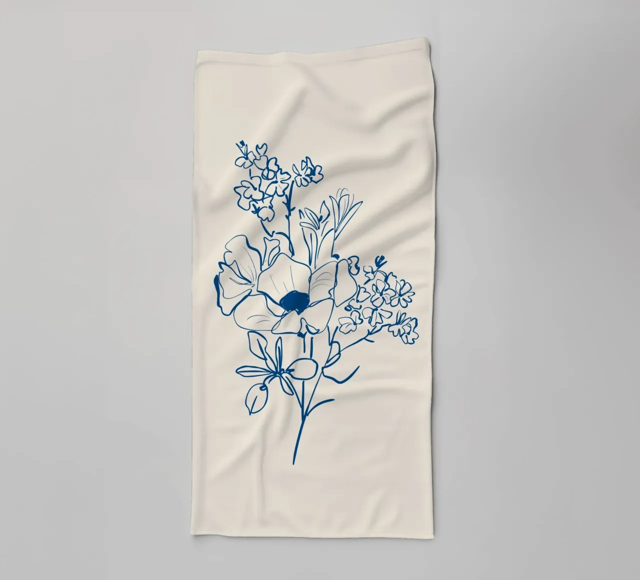 Flower Line Art 15 towel by LeaDArt