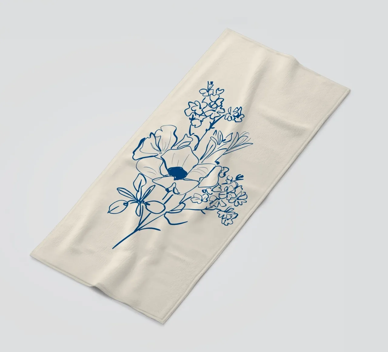 Linea d'arte floreale 15 telo mare da LeaDArt
