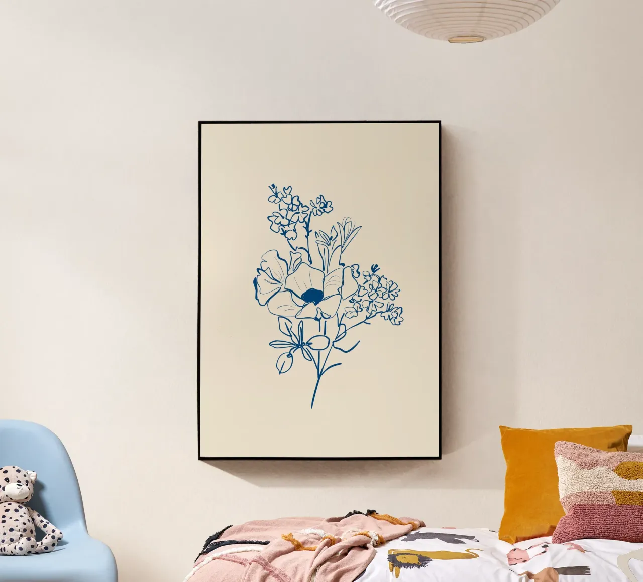 Flower Line Art 15 acrylic glass by LeaDArt