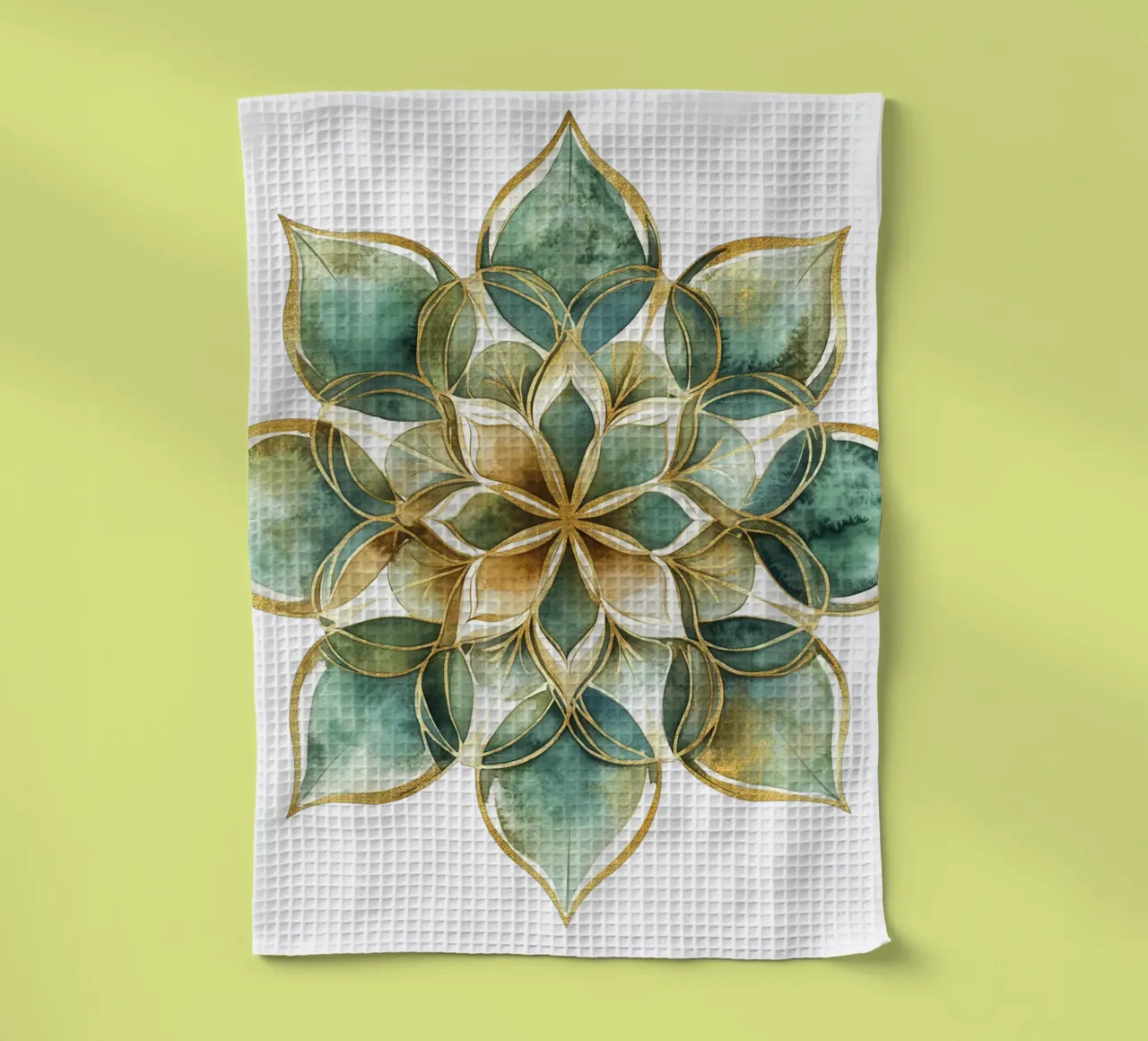 Mandala di salvia acquerellato canovaccio da cucina da Spiritual Touch