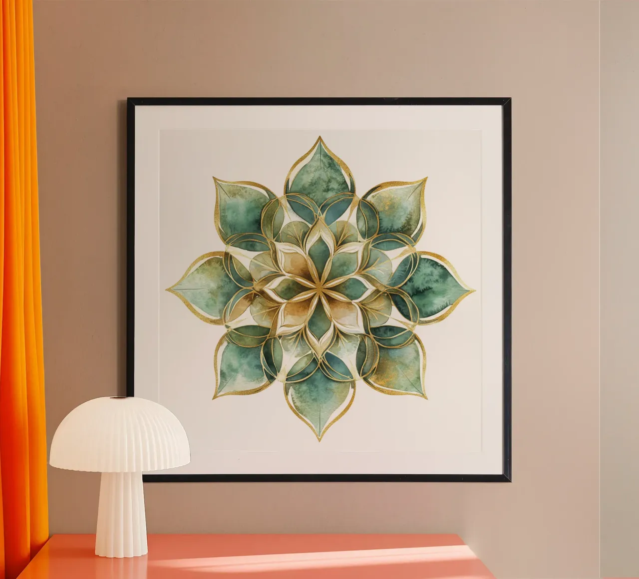 Mandala di salvia acquerellato carta hahnemühle da Spiritual Touch