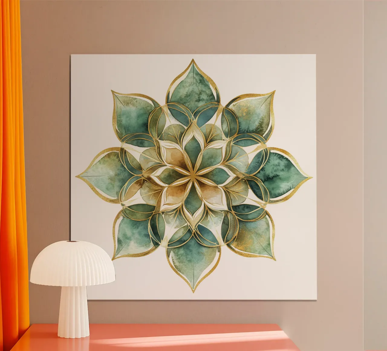Mandala di salvia acquerellato carta hahnemühle da Spiritual Touch