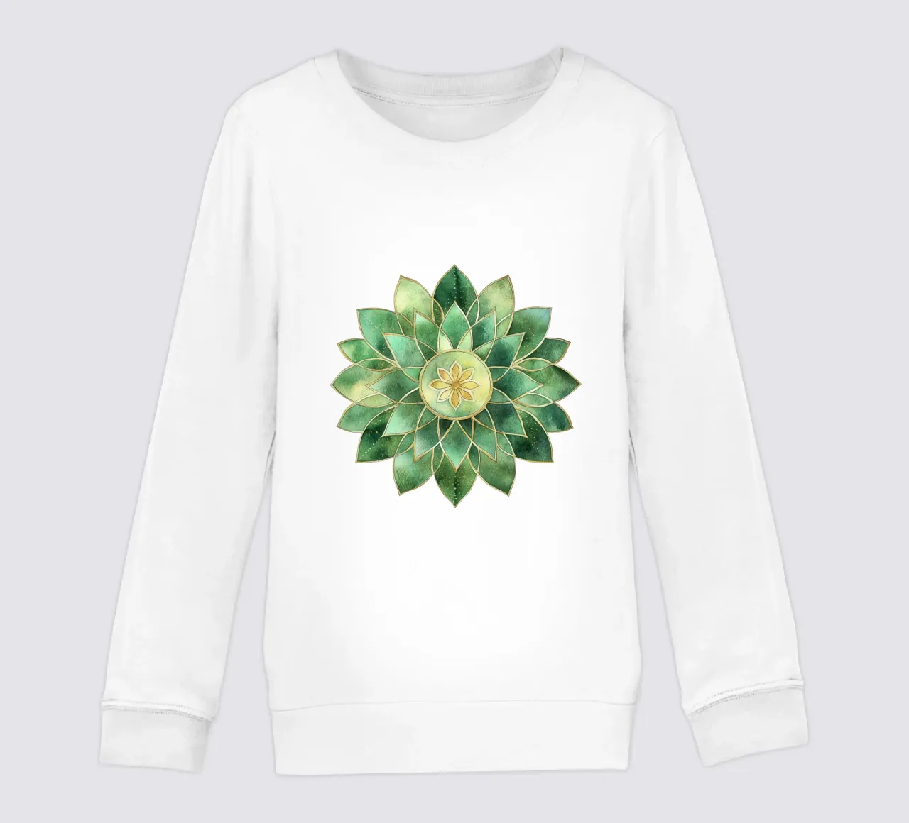 Mandala di salvia acquerellato felpa bambino da Spiritual Touch