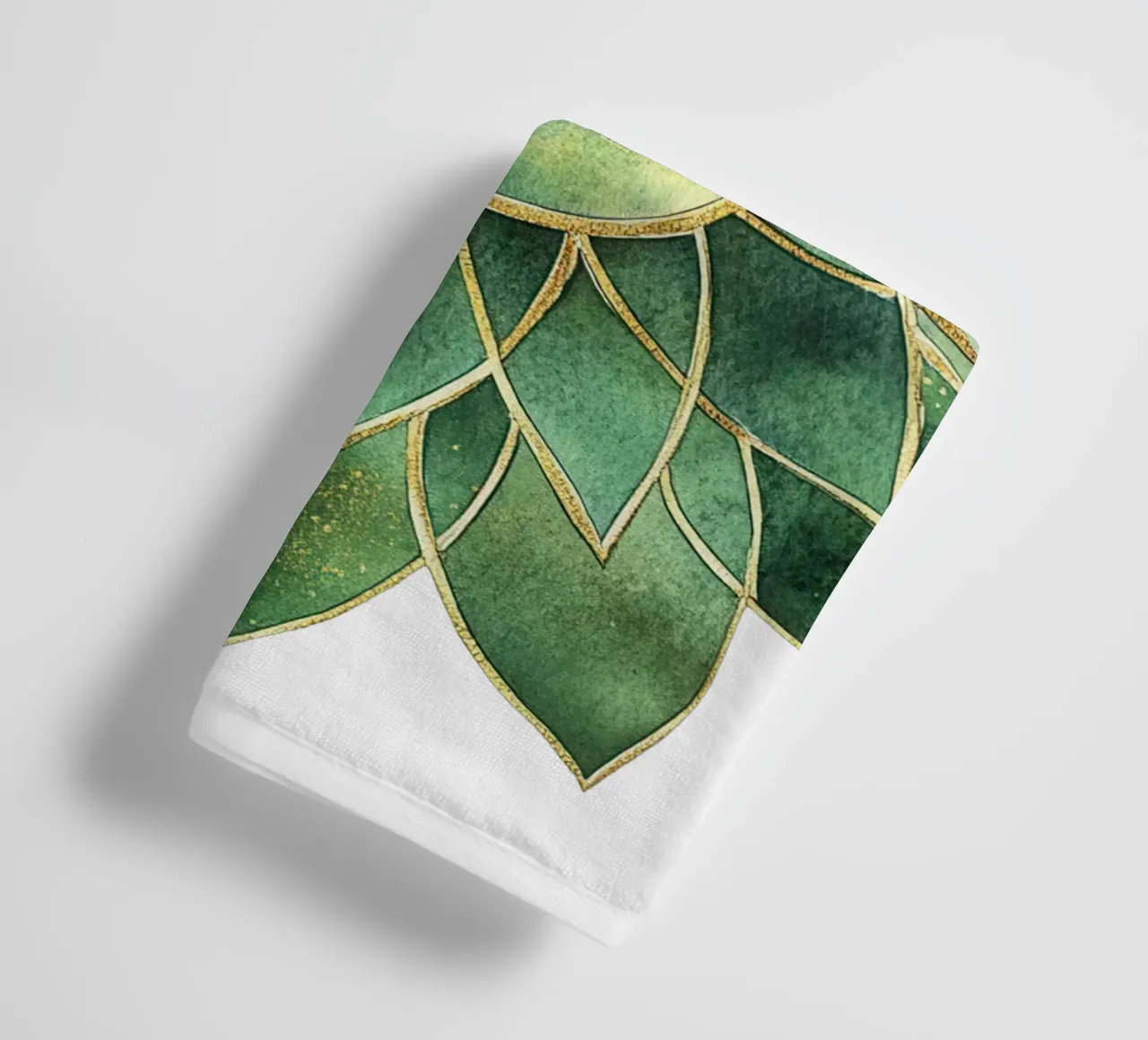 Mandala di salvia acquerellato asciugamano da bagno da Spiritual Touch