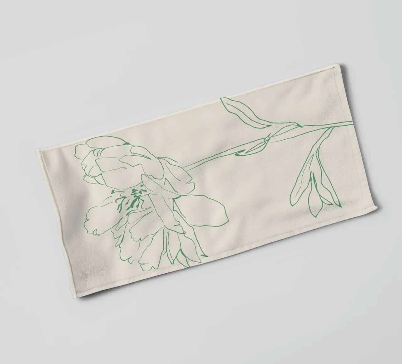 Flower Line Art 16 towel by LeaDArt