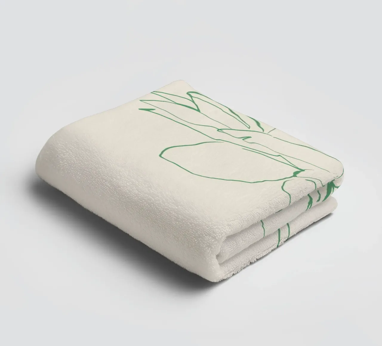 Flower Line Art 16 towel by LeaDArt