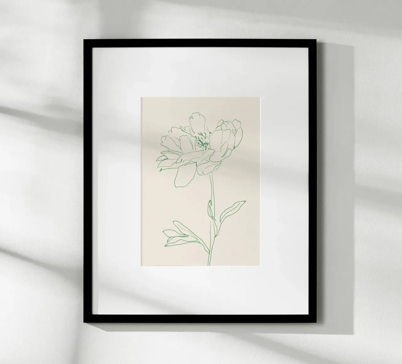 Dessin au trait de fleurs 16 poster de LeaDArt
