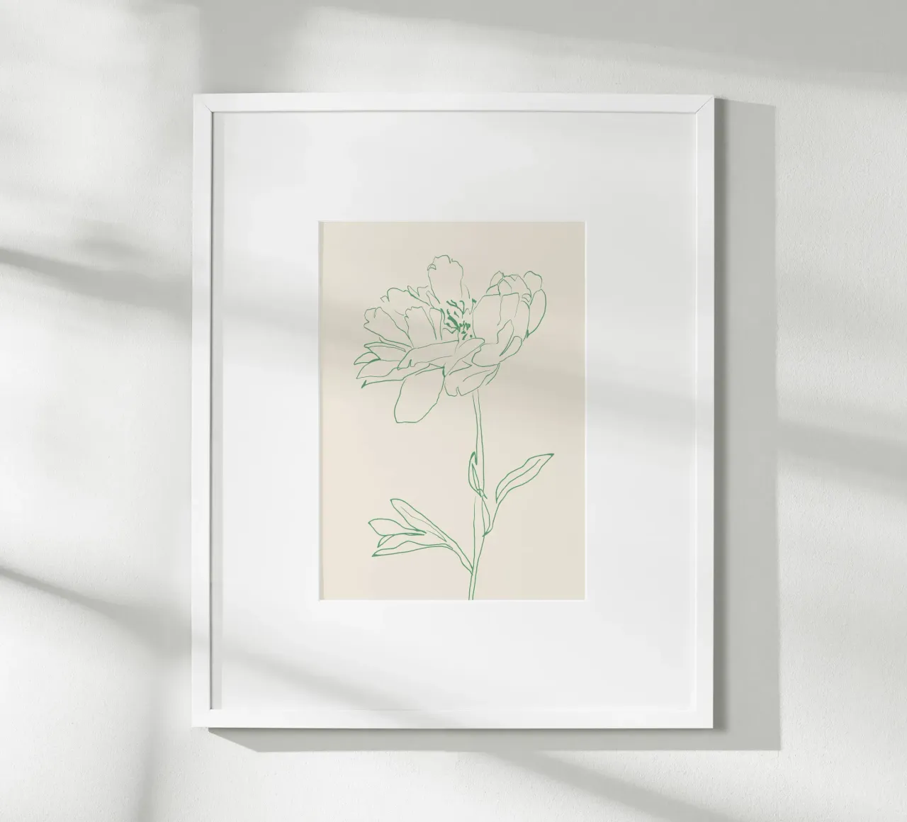 Dessin au trait de fleurs 16 poster de LeaDArt