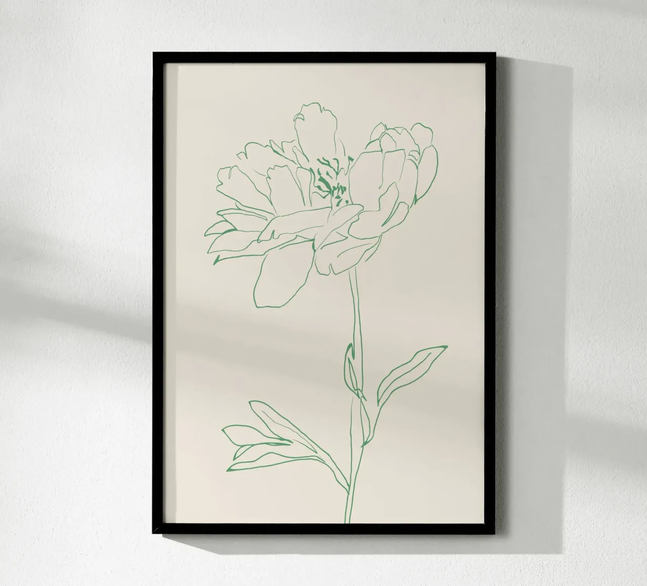 Dessin au trait de fleurs 16 poster de LeaDArt