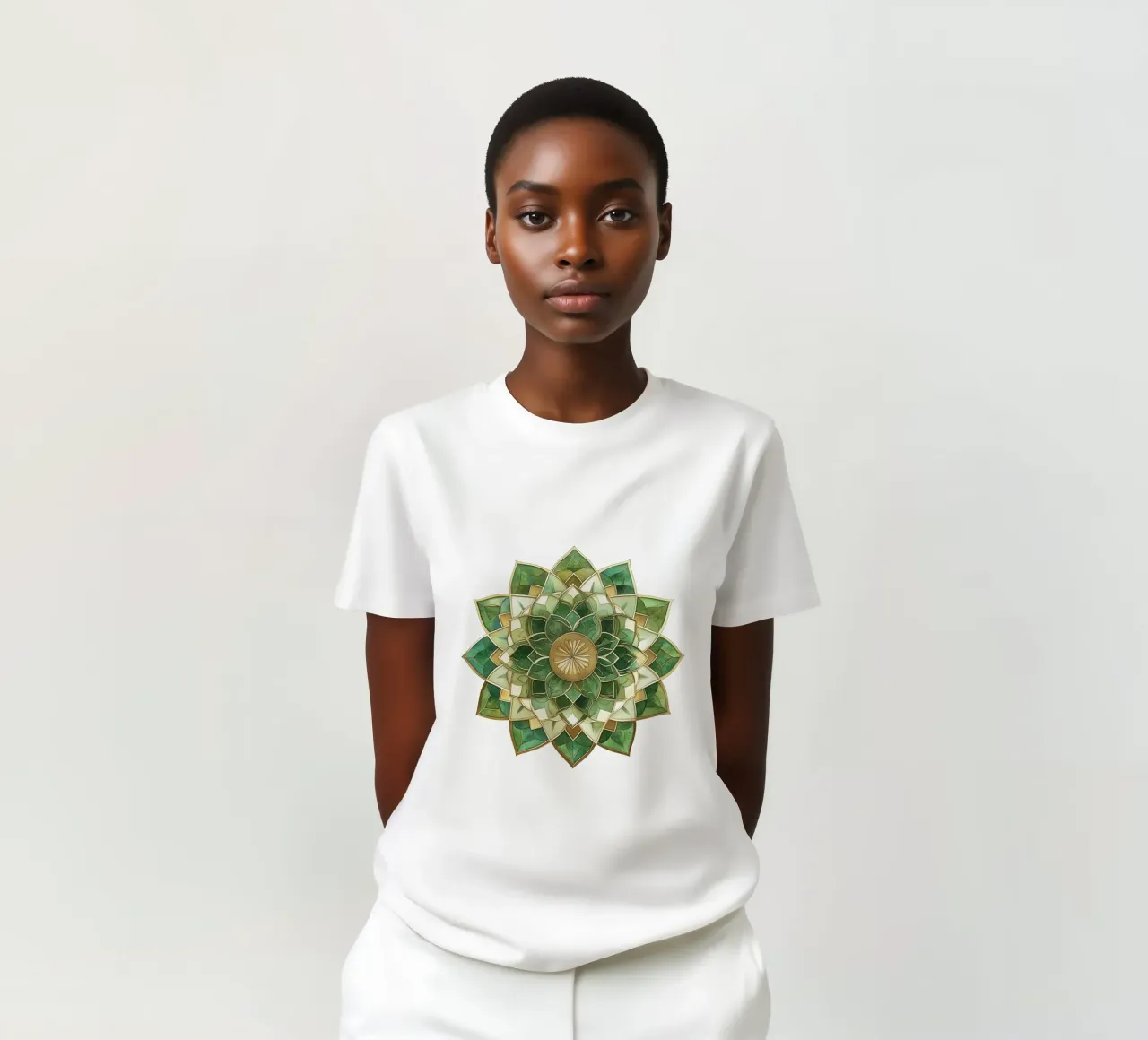 Mandala di salvia acquerellato t-shirt da Spiritual Touch