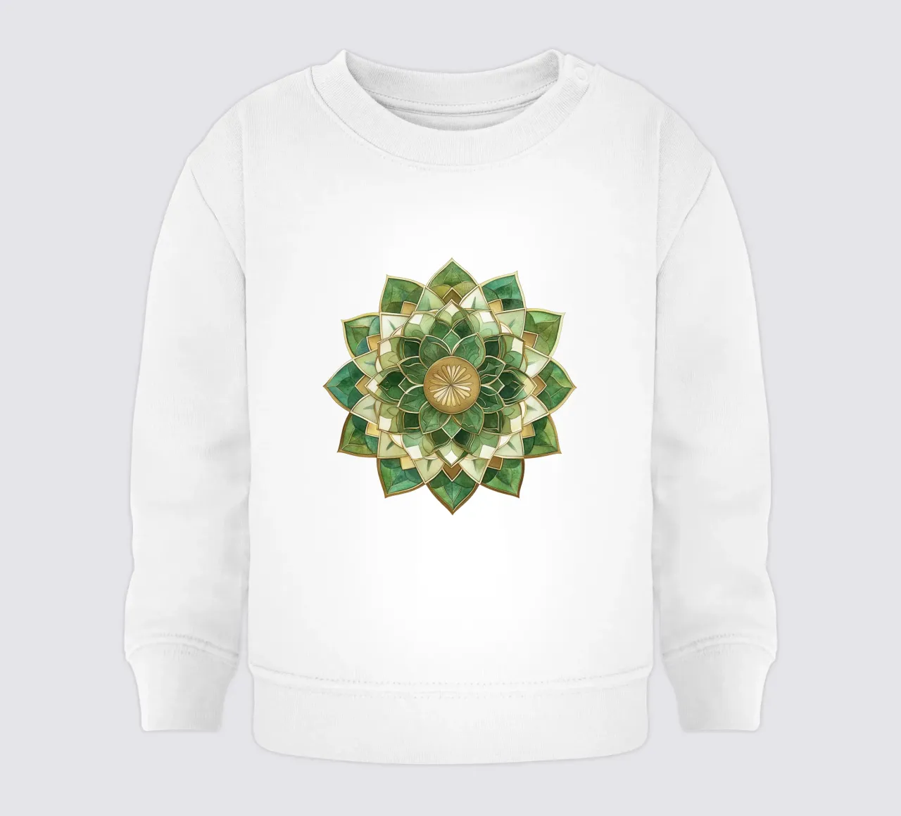 Mandala di salvia acquerellato felpa neonato da Spiritual Touch
