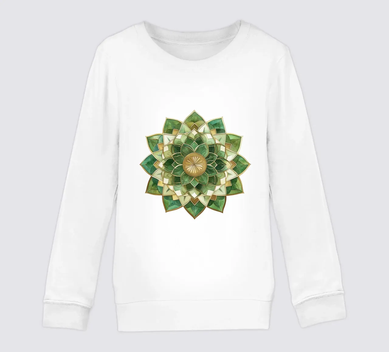 Mandala di salvia acquerellato felpa bambino da Spiritual Touch