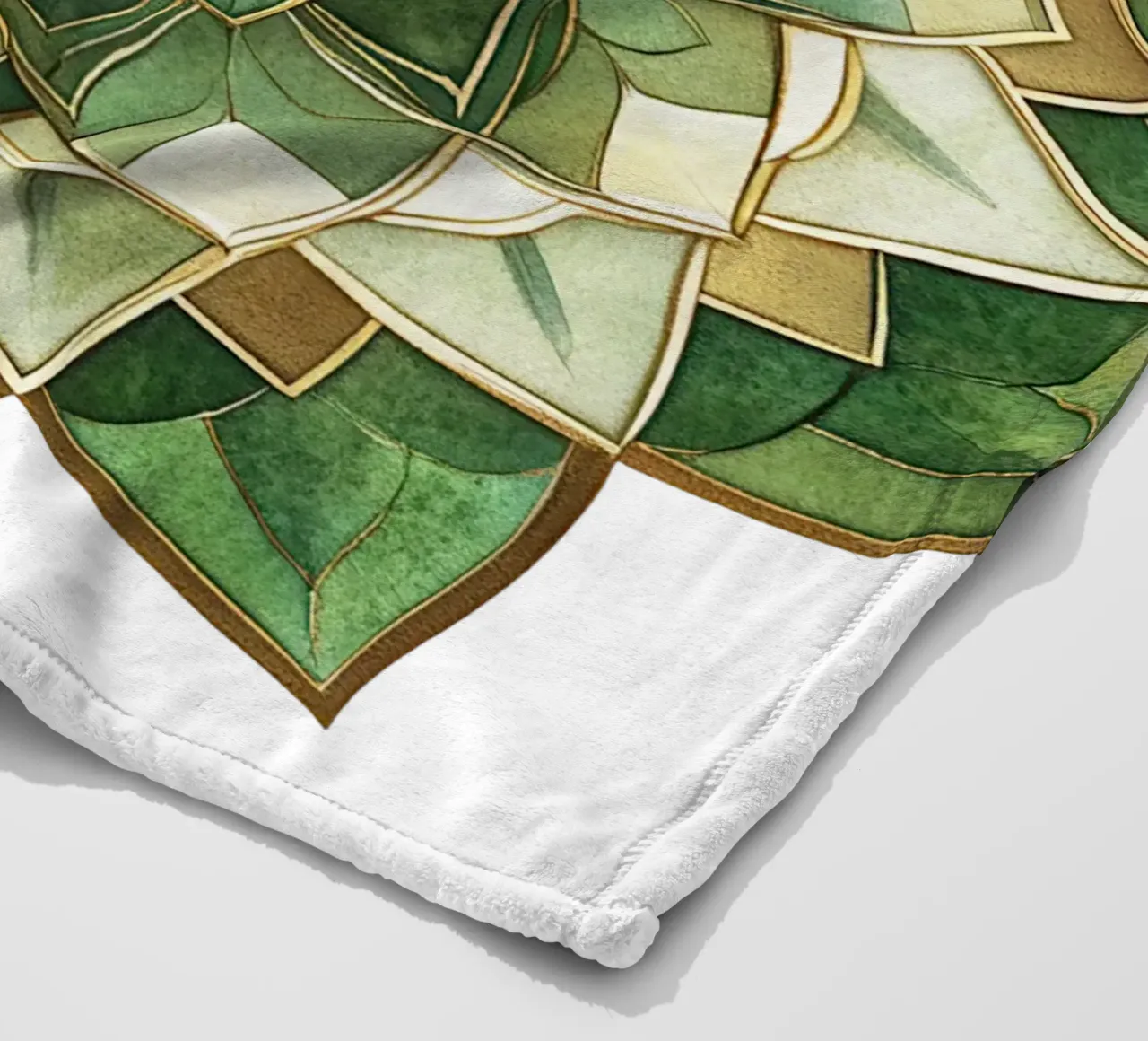 Mandala di salvia acquerellato coperta in pile da Spiritual Touch