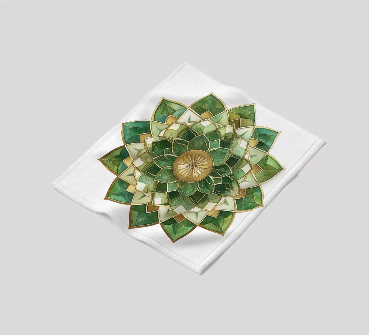 Mandala di salvia acquerellato coperta in pile da Spiritual Touch