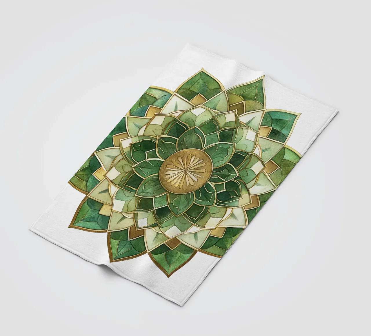 Mandala di salvia acquerellato coperta in pile da Spiritual Touch