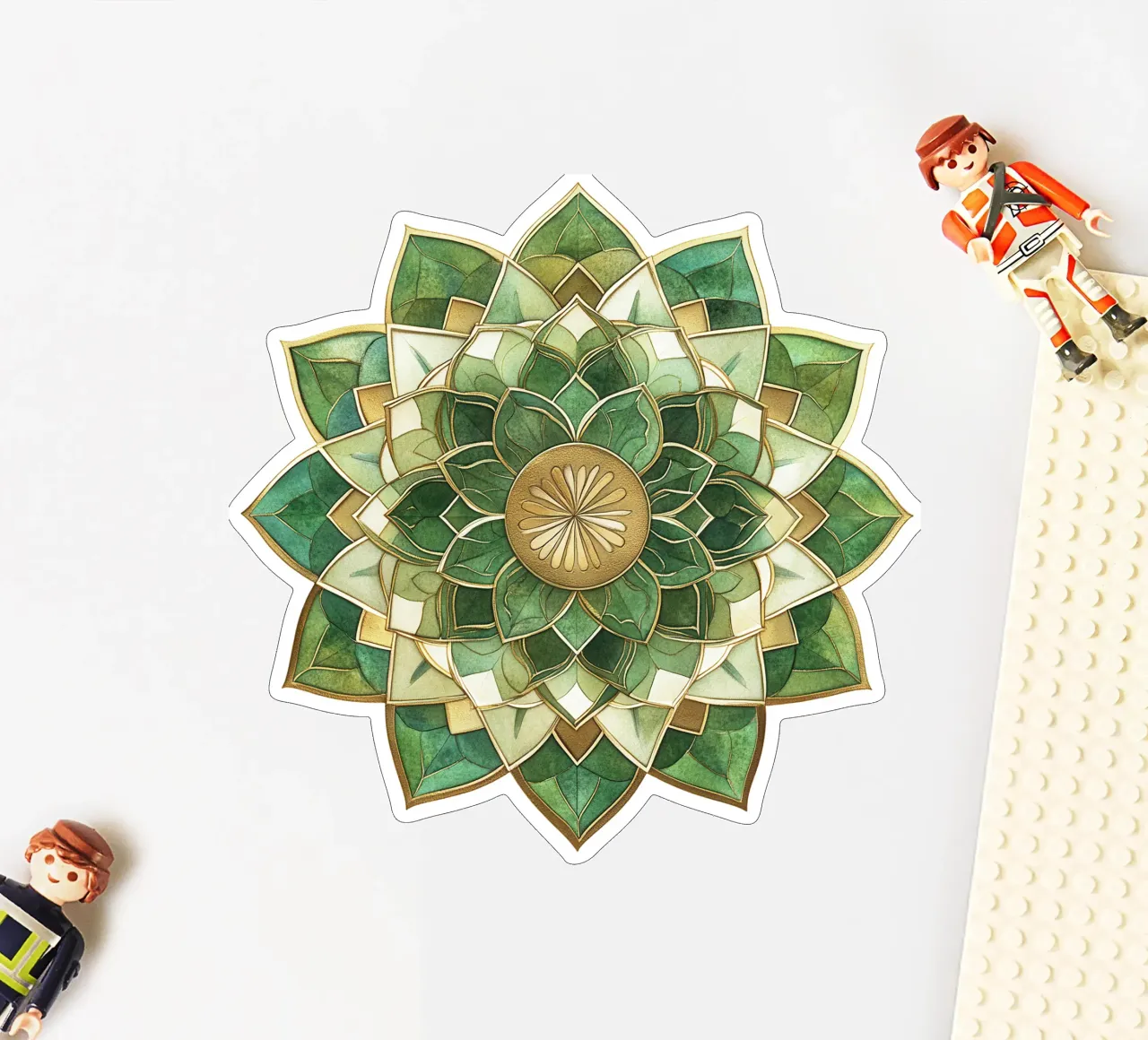 Mandala di salvia acquerellato adesivo da Spiritual Touch